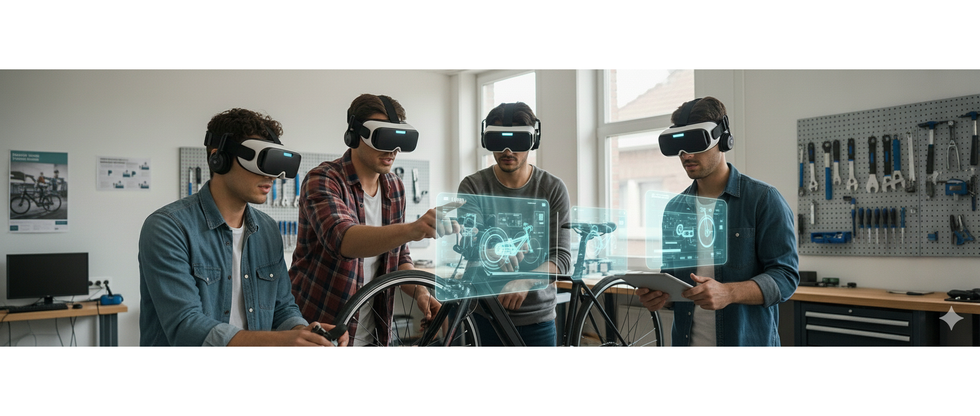 Leerlingen met XR bril in de klas